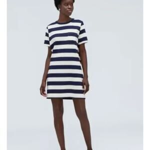 Everlane Navy and White Striped Mini Dress